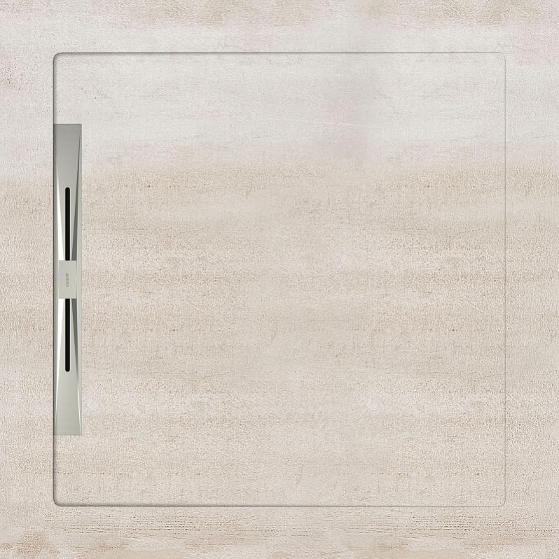 Спецэлементы Aquanit Cosmo White Slope Line, цвет белый, поверхность матовая, квадрат, 900x900