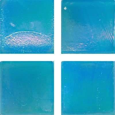 Мозаика Irida Fleur 15.R12(1), цвет синий, поверхность глянцевая, квадрат, 237x237