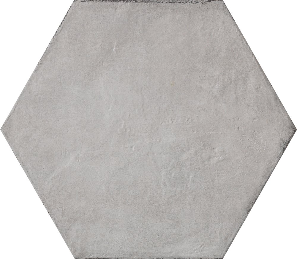 Керамогранит Settecento Gea Esagona Grigio, цвет серый, поверхность глазурованная, прямоугольник, 409x472