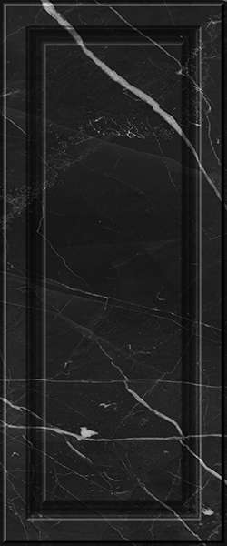 Керамическая плитка Gracia Ceramica Noir Black Wall 02, цвет чёрный, поверхность глянцевая, прямоугольник, 250x600