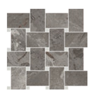 Мозаика Cerdomus Karnis Contrasti Charcoal Matt Con Tozzetto Piombo 97410, цвет серый тёмный, поверхность матовая, квадрат, 300x300