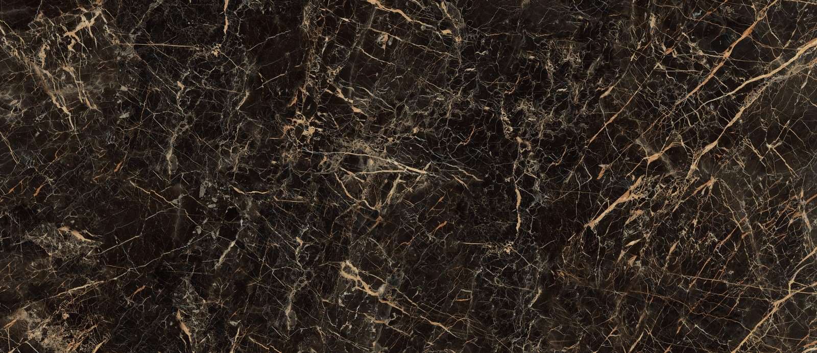 Широкоформатный керамогранит Marazzi Italy Grande Marble Look Saint Laurent Lux M71L, цвет чёрный, поверхность полированная, прямоугольник, 1200x2780