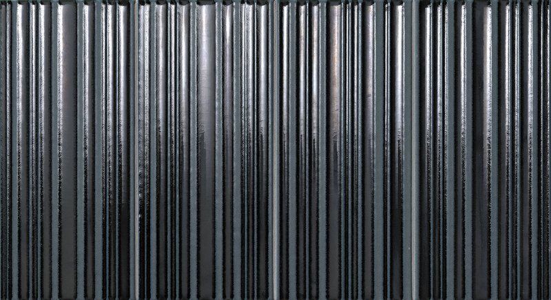 Декоративные элементы Fap Milano&Wall Righe Metal Blu Inserto Rete fNV2, цвет чёрный, поверхность матовая, прямоугольник, 305x560