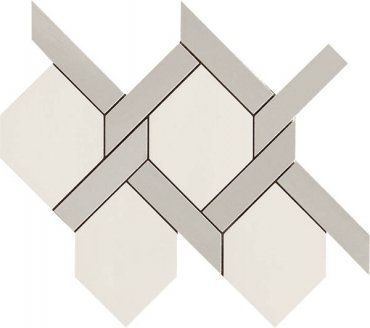 Мозаика Dom Spotlight Mosaic Cassettone Grey Lux DSG24MC, цвет серый, поверхность глянцевая, прямоугольник, 310x216