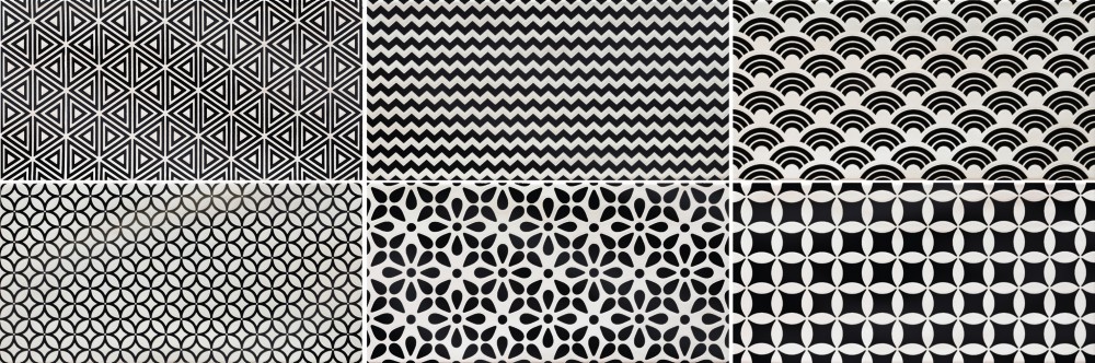 Декоративные элементы Dune Ibiza Decor Negro 187810, цвет чёрно-белый, поверхность глянцевая, прямоугольник, 125x250