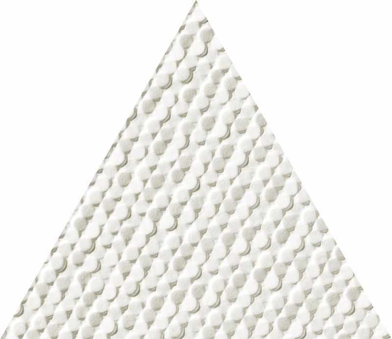 Керамическая плитка Tubadzin W-Scarlet White Tri STR, цвет белый, поверхность рельефная, , 139x160