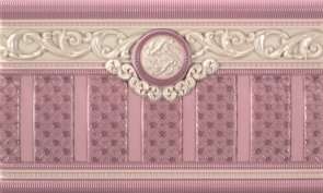 Бордюры Blau Fifth Avenue Zoc. MLV, цвет розовый, поверхность глянцевая, прямоугольник, 150x250
