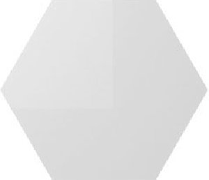 Керамическая плитка Wow Wow Collection Hexa Liso Ice White Gloss 91754, цвет белый, поверхность глянцевая, шестиугольник, 215x250