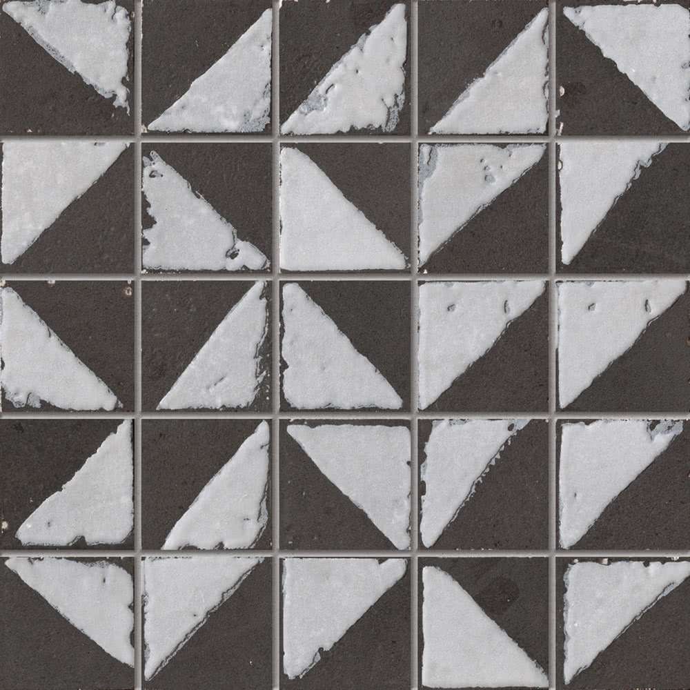 Мозаика La Faenza Cottofaenza Nero DK2 30N, цвет чёрно-белый, поверхность матовая, квадрат, 300x300