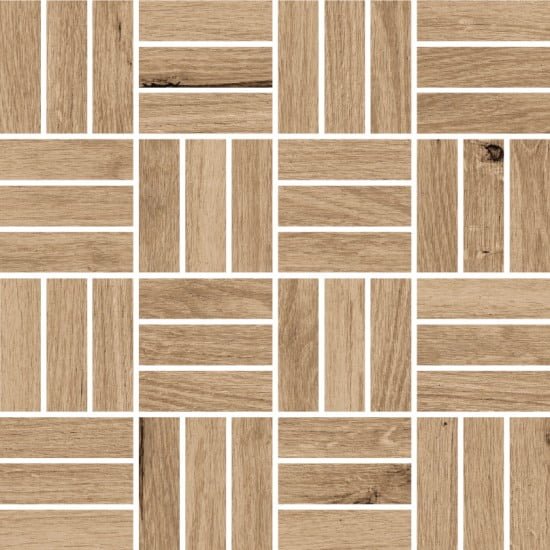 Мозаика Cersanit Woodhouse Темно-бежевый A-WS6O156\J, цвет бежевый, поверхность матовая, квадрат, 300x300