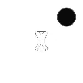 Спецэлементы Ce.Si Metro Angolo Finale Int. Lava, цвет чёрный, поверхность глянцевая, прямоугольник, 50x25