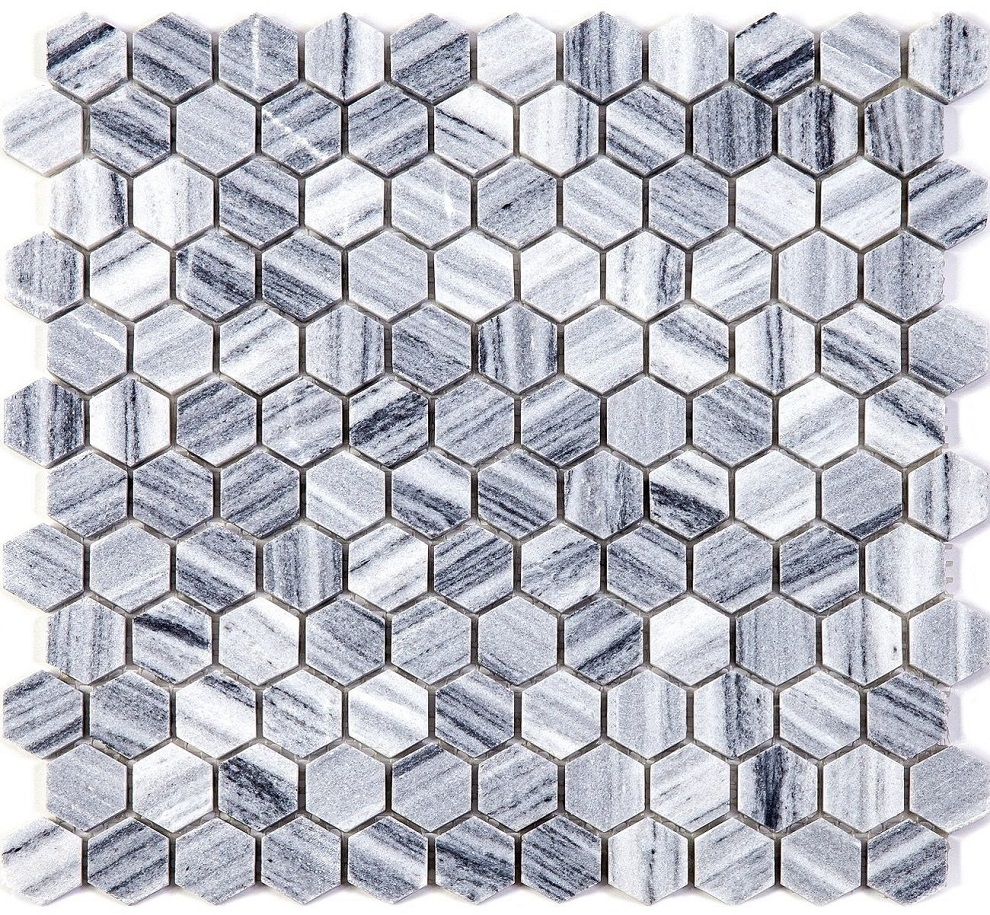 Мозаика Natural Mosaic I-Тilе 4M031-DP, цвет серый, поверхность полированная, прямоугольник, 295x285