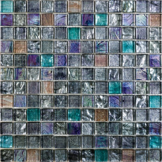 Мозаика Dune Glass Mosaics Kanna 187114, цвет голубой, поверхность глянцевая, квадрат, 299x299