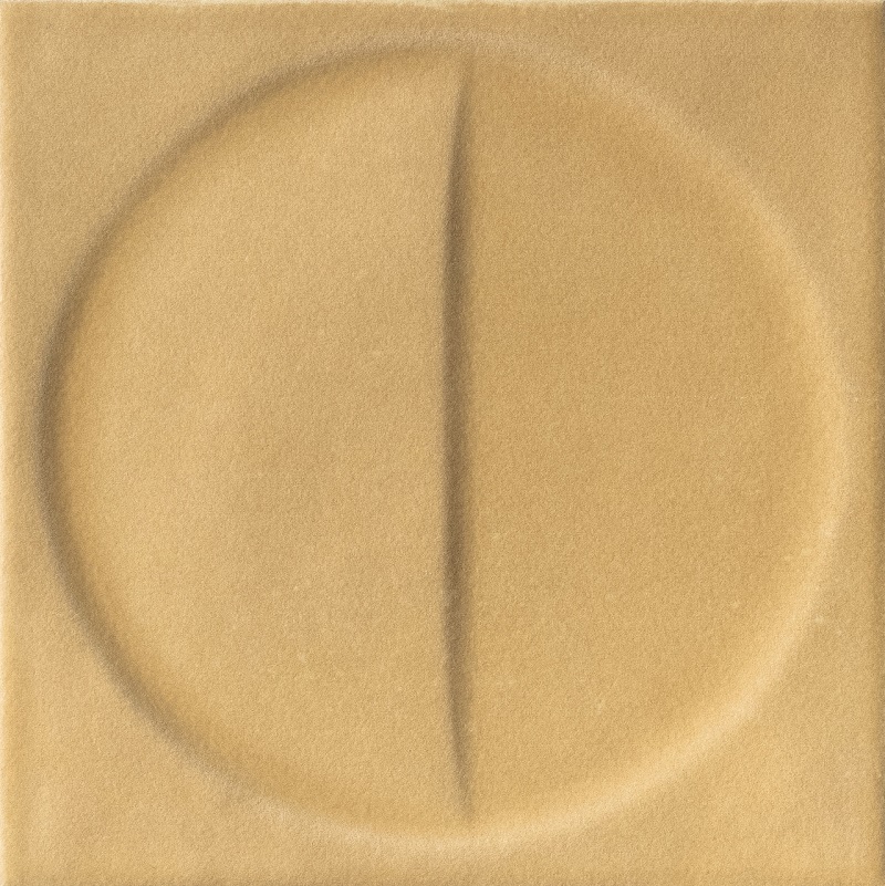 Керамическая плитка Iris Bottega D’Arte Motivi Senape Matt 511016, цвет оранжевый, поверхность матовая, квадрат, 150x150