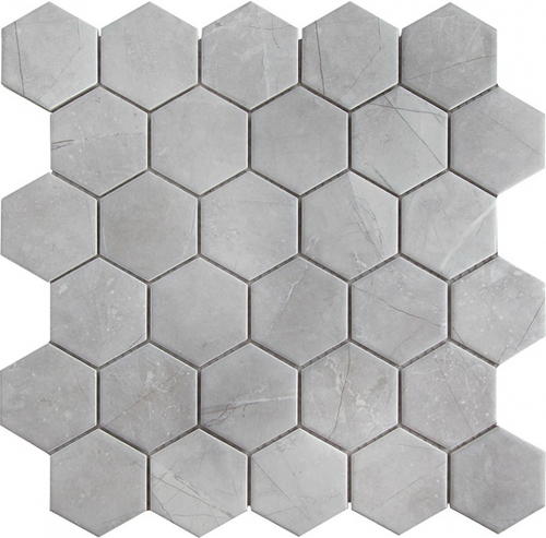 Мозаика Bonaparte Avenue, цвет серый, поверхность матовая, шестиугольник, 271x282