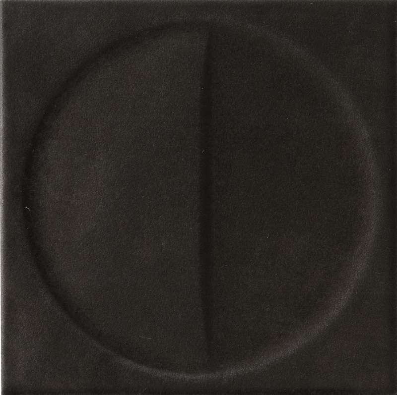 Керамическая плитка Iris Bottega D’Arte Motivi Ebano Matt 511018, цвет чёрный тёмный, поверхность матовая, квадрат, 150x150