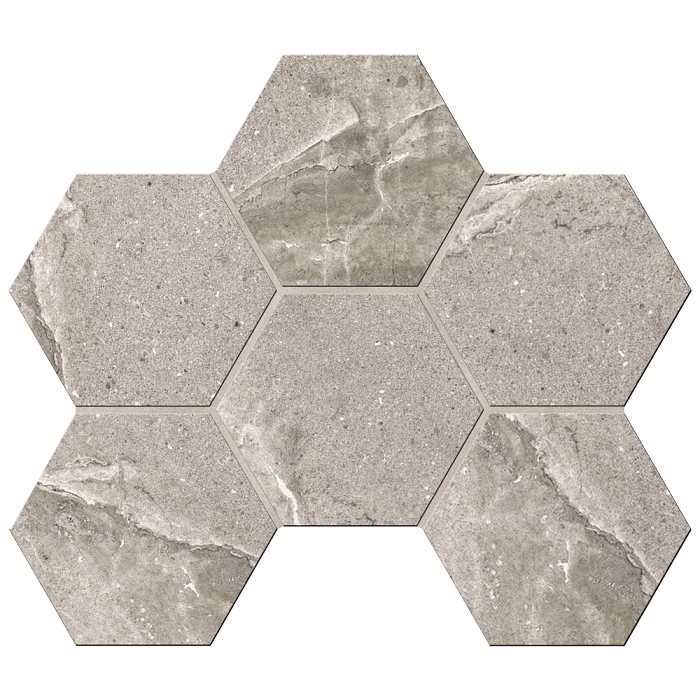 Мозаика Ametis By Estima Kailas Light Beige KA02 Hexagon Неполированный 25x28,5 35076, цвет бежевый, поверхность матовая, шестиугольник, 250x285
