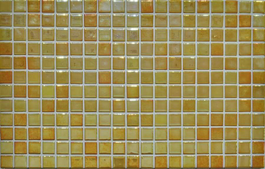 Мозаика Ezarri Metal Aurum, цвет жёлтый, поверхность глянцевая, прямоугольник, 313x495
