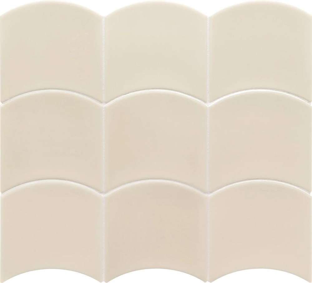 Керамическая плитка Equipe Wave Old Cream 28835, цвет бежевый, поверхность глянцевая, чешуя, 120x120