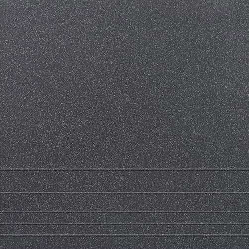 Ступени Уральский гранит U111 Stage (Ступень 8мм), цвет чёрный тёмный, поверхность матовая, квадрат, 300x300