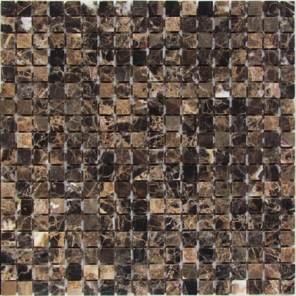 Мозаика Bonaparte Bonaparte Ferato-15 Slim Pol, цвет коричневый, поверхность полированная, квадрат, 305x305