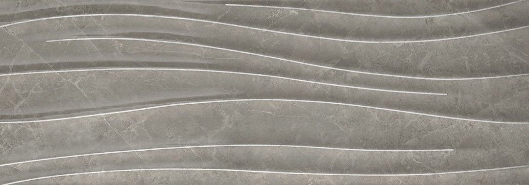 Декоративные элементы Panaria Trilogy Swing Glitter Sandy Grey PBFTYF3, цвет серый, поверхность глянцевая, прямоугольник, 350x1000