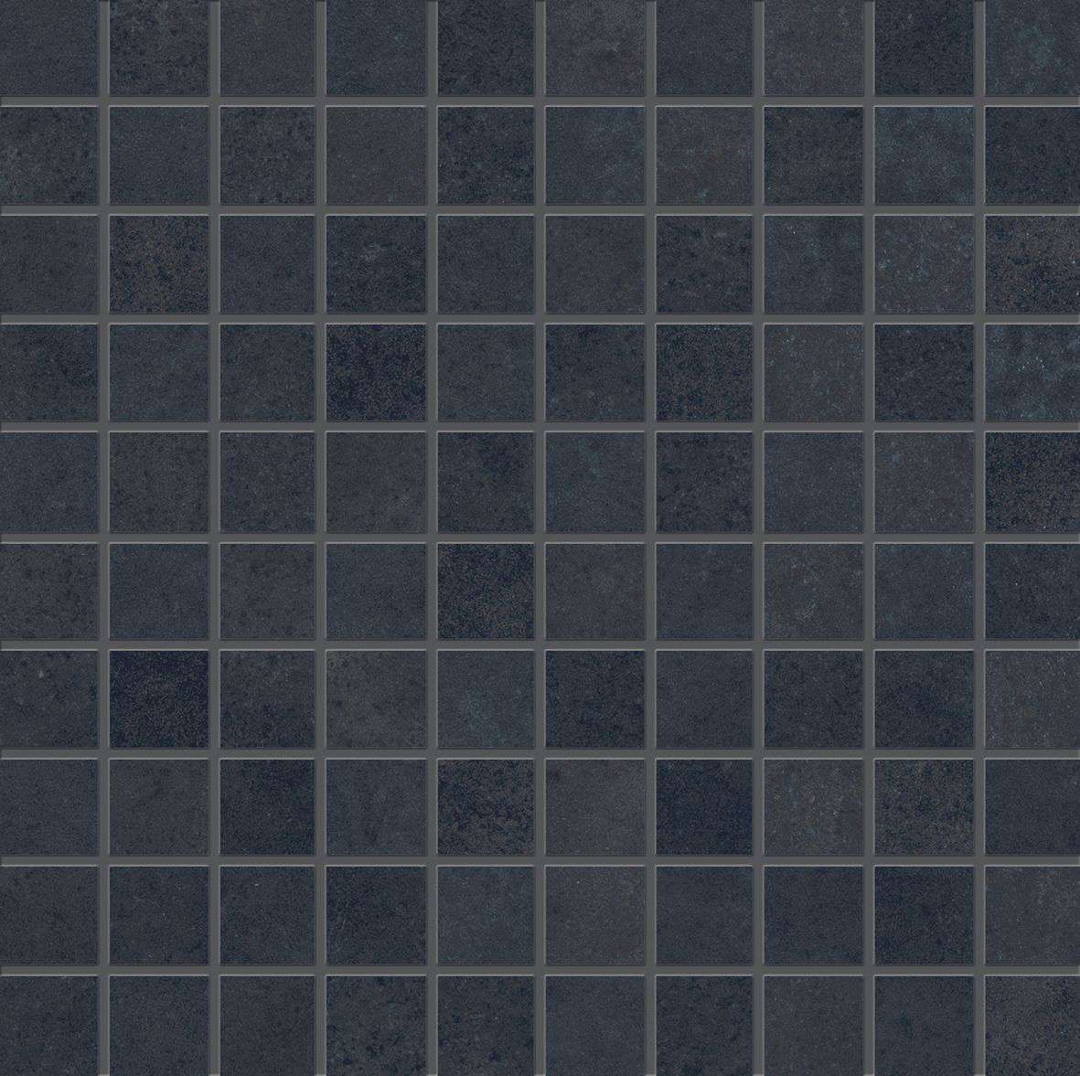 Мозаика Provenza Vulcanika Mosaico 3X3 Raku Nero EFWA, цвет чёрный, поверхность матовая, квадрат, 300x300