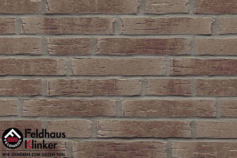 Клинкер Feldhaus Klinker Sintra Agro Asturi R678DF17, цвет коричневый, поверхность матовая, под кирпич, 52x240