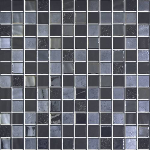 Мозаика Onix Mosaico Rev. Natureblends Navia Malla, цвет чёрный, поверхность глянцевая, квадрат, 311x311