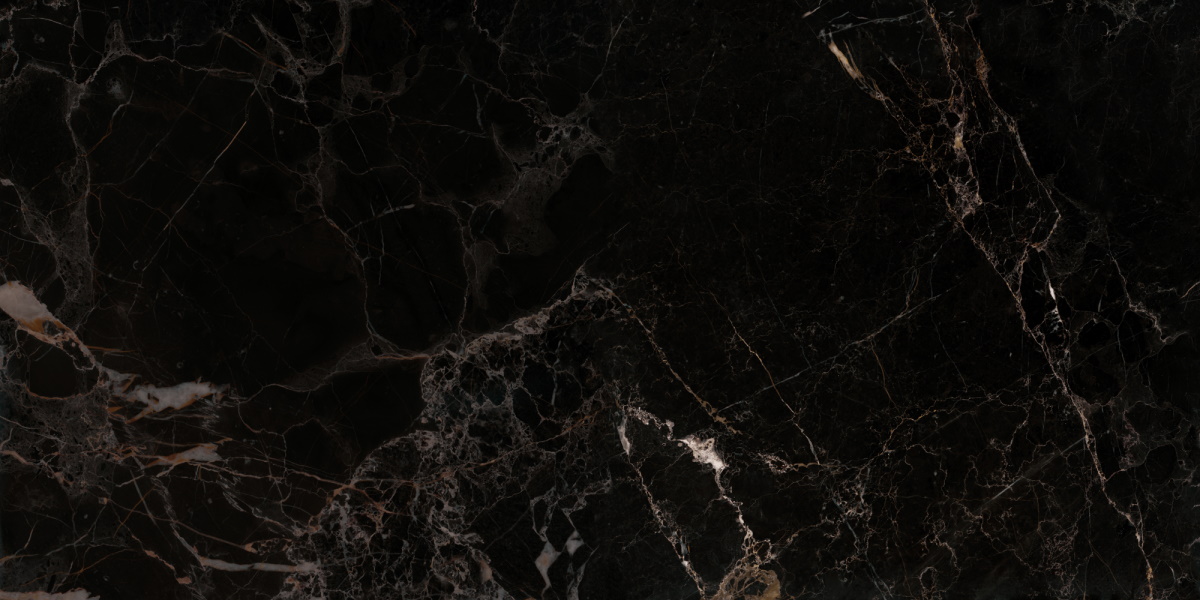 Керамогранит Caesar Anima Nero Atlante Lucidato AERV, цвет чёрный, поверхность полированная, прямоугольник, 300x600