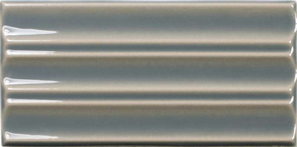 Керамическая плитка Wow Fayenza Belt Mineral Grey 127292, цвет серый, поверхность глянцевая 3d (объёмная), кабанчик, 62x125