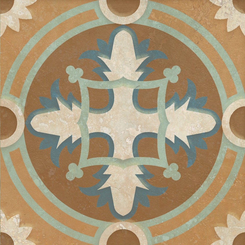 Декоративные элементы Terracotta Patchwork TD-PW-D2, цвет коричневый, поверхность матовая, квадрат, 150x150