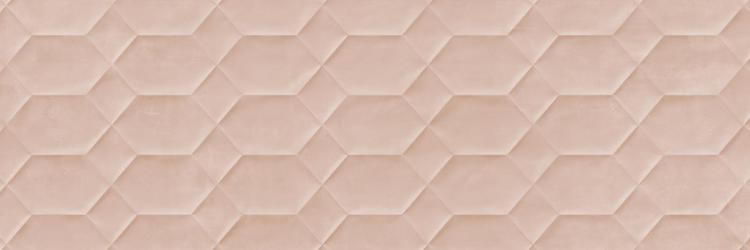 Керамическая плитка Ragno Resina Rosa Struttura Bee 3D Rett R79P, цвет розовый, поверхность структурированная 3d (объёмная), прямоугольник, 400x1200