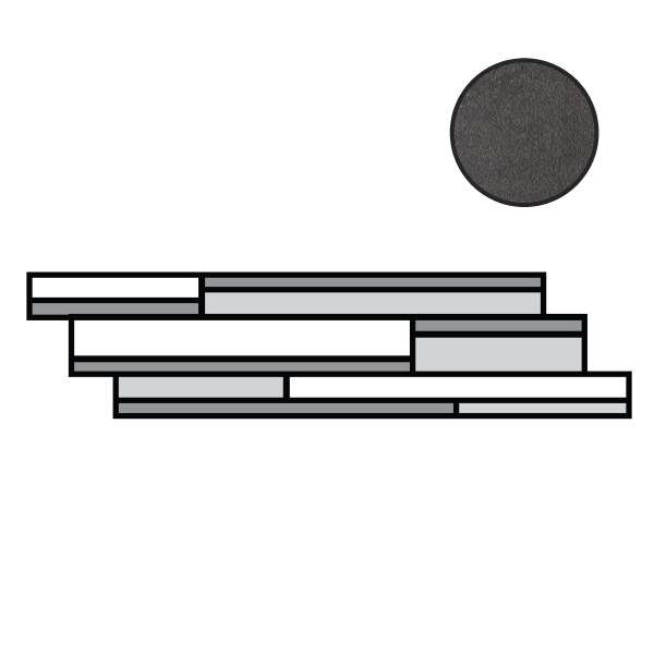 Декоративные элементы Floor Gres Floortech Floor 9.0 Mod.Lis.Sfa.3D 738984, цвет чёрный, поверхность матовая 3d (объёмная), прямоугольник, 150x600