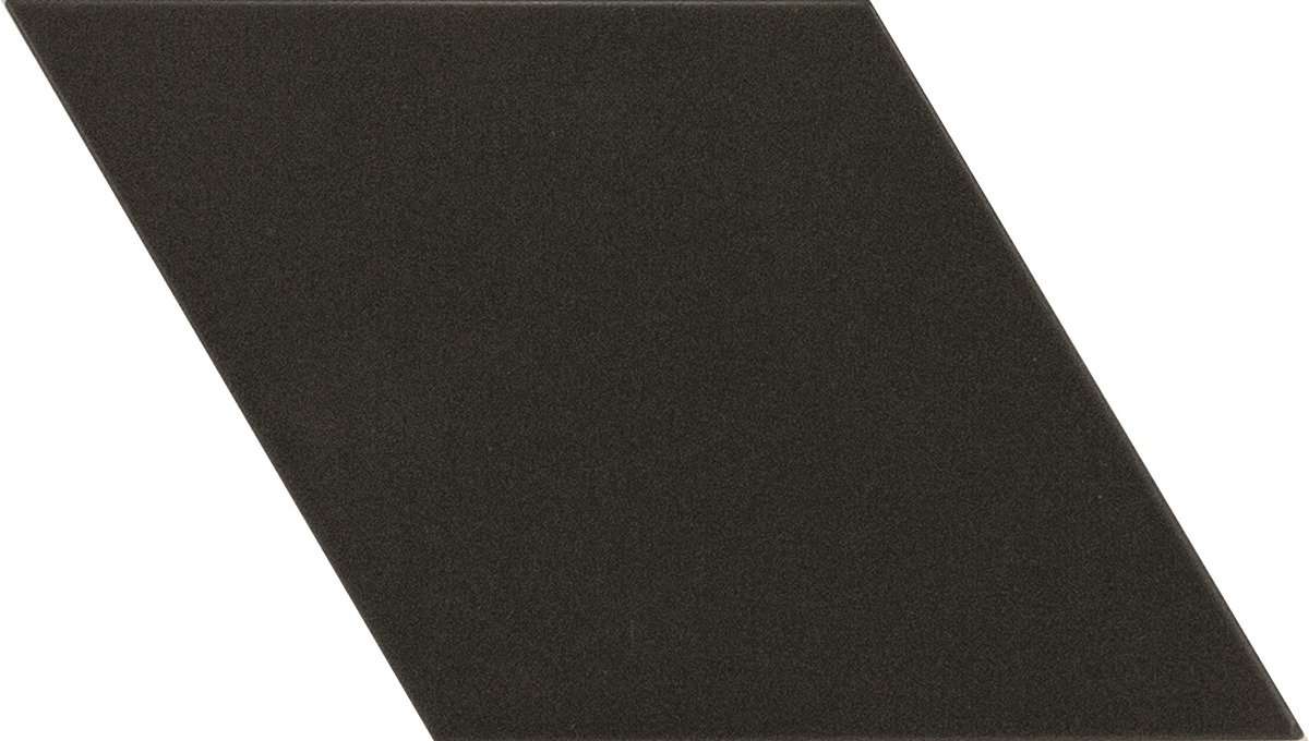 Керамическая плитка Equipe Rhombus Smooth Black 22693, цвет чёрный тёмный, поверхность матовая, ромб, 140x240