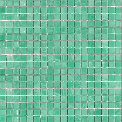 Мозаика Art & Natura Classic Eva 2, цвет бирюзовый, поверхность глянцевая, квадрат, 295x295
