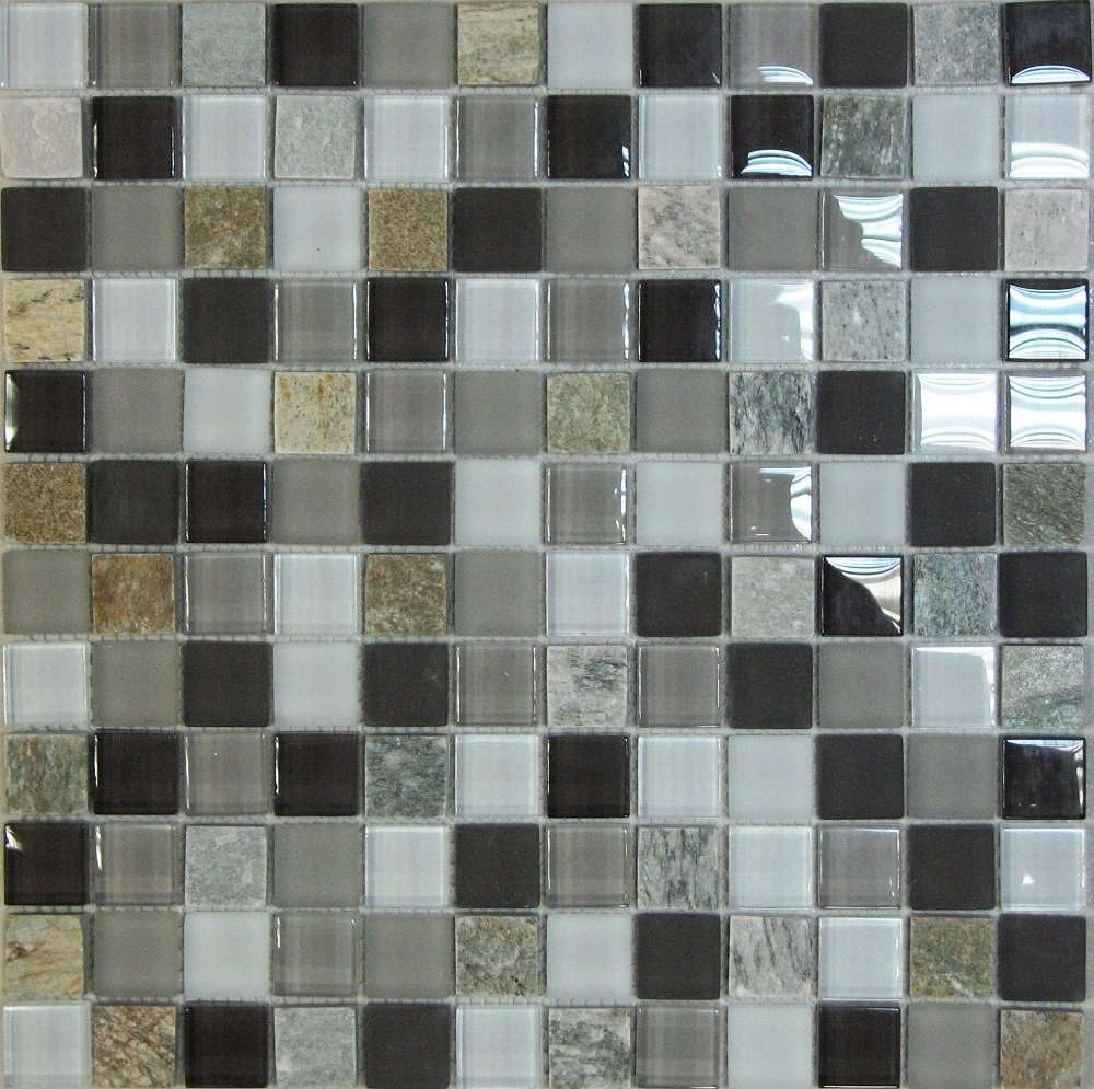 Мозаика Bonaparte Bonaparte Style Time-23, цвет серый, поверхность глянцевая, квадрат, 300x300