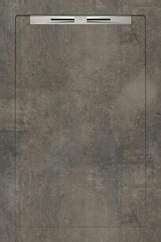 Спецэлементы Aquanit Beton Anthracite Slope Line, цвет серый, поверхность матовая, прямоугольник, 800x1200