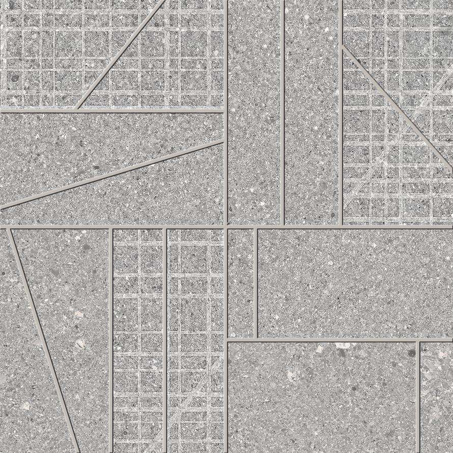 Мозаика Ergon Grainstone Mosaico Big Mix Grey Naturale EDFT, цвет серый, поверхность натуральная, квадрат, 300x300