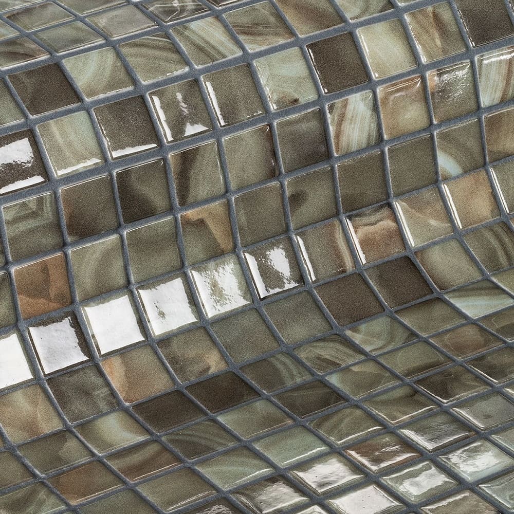 Мозаика Ezarri Gemma Cuprite, цвет коричневый, поверхность глянцевая, прямоугольник, 313x495