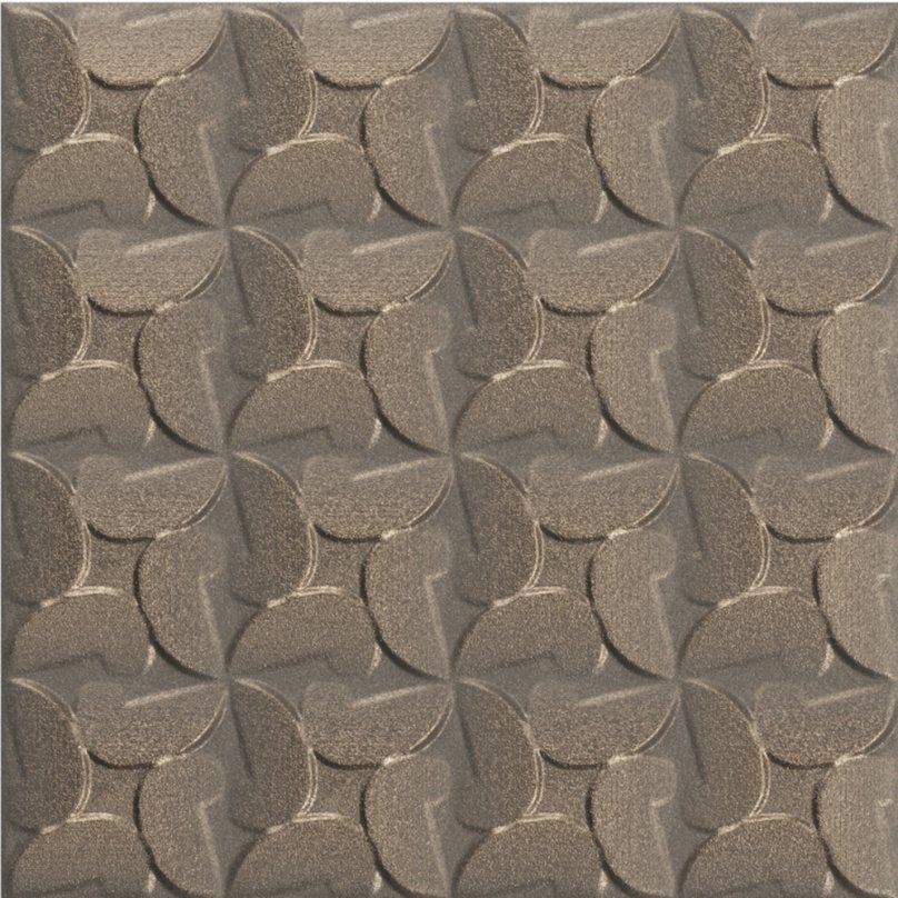 Керамическая плитка Baldocer Gamma Vintage Bronze, цвет коричневый, поверхность рельефная, квадрат, 150x150
