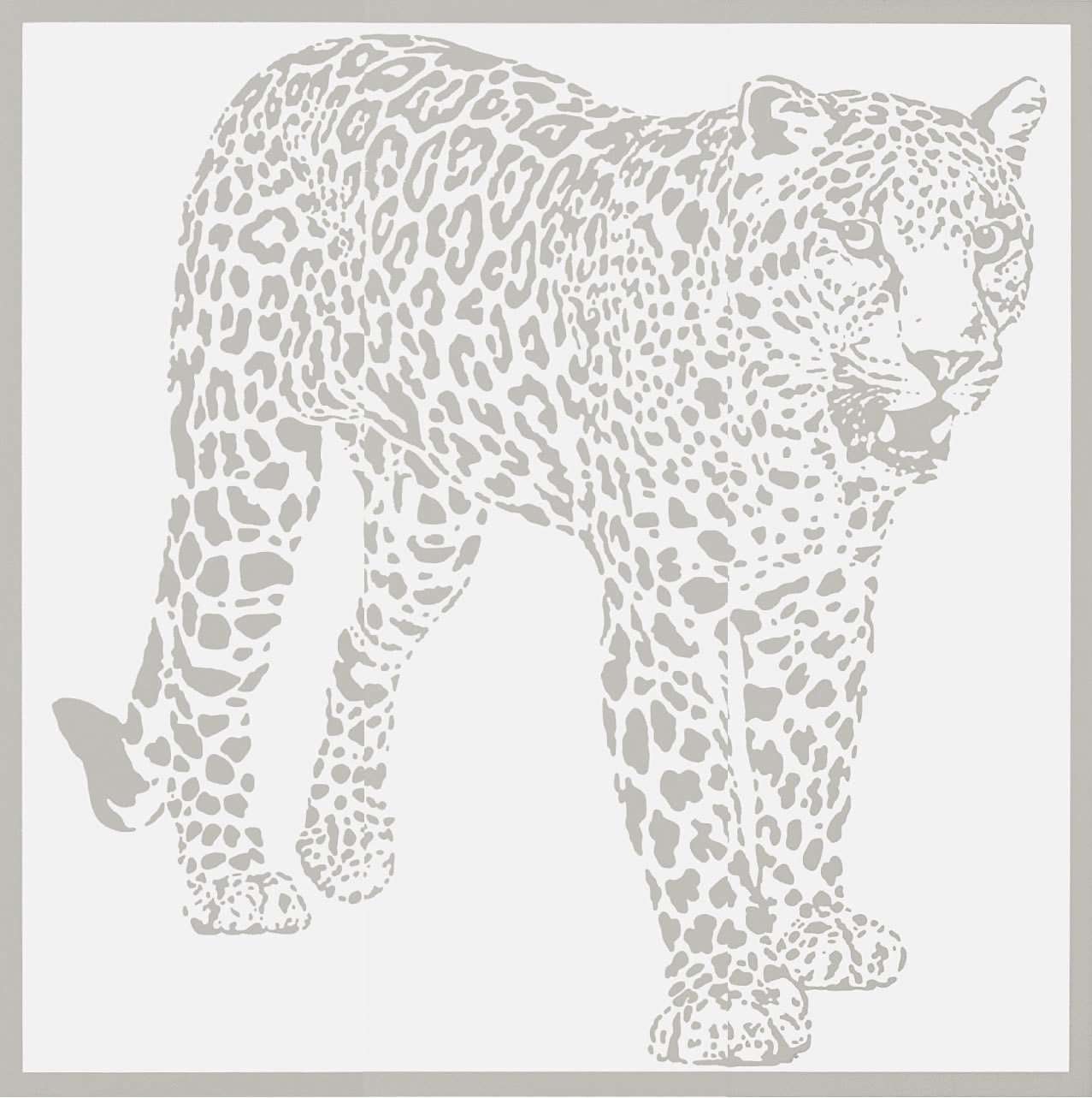 Декоративные элементы Petracers Gran Gala Leopardo A Caccia Bianco, цвет белый, поверхность глянцевая, квадрат, 949x949