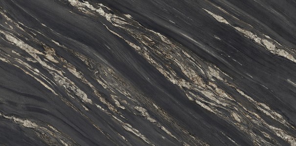 Керамогранит Ariostea Ultra Marmi Tropical Black Levigato Silk UM6SK157674, цвет чёрный, поверхность сатинированная, прямоугольник, 750x1500