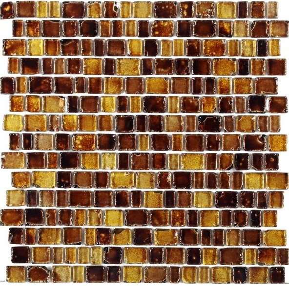 Декоративные элементы JNJ Mosaic Precious Stones Amber, цвет коричневый, поверхность глянцевая, прямоугольник, 3070x3110