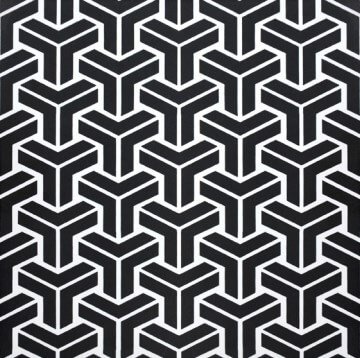 Декоративные элементы Heralgi Patchwork Dec.2 Floor Black, цвет чёрно-белый, поверхность матовая, квадрат, 200x200