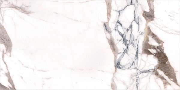 Керамогранит Qua Paonazzo Full Lappato QUA0040, цвет белый, поверхность лаппатированная, прямоугольник, 600x1200