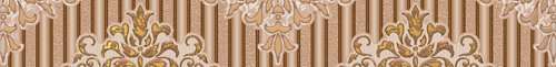 Бордюры Керлайф Victoria Damasco Dorato, цвет бежевый, поверхность матовая, прямоугольник, 62x505