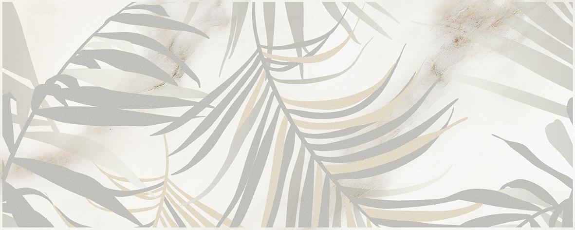 Декоративные элементы Laparet Ivory botanica2 кремовый, цвет белый слоновая кость серый, поверхность глянцевая, прямоугольник, 200x500