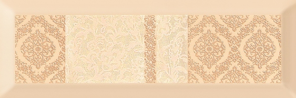 Декоративные элементы Gracia Ceramica Metro Lacroix Decor 02, цвет бежевый, поверхность глянцевая, прямоугольник, 100x300