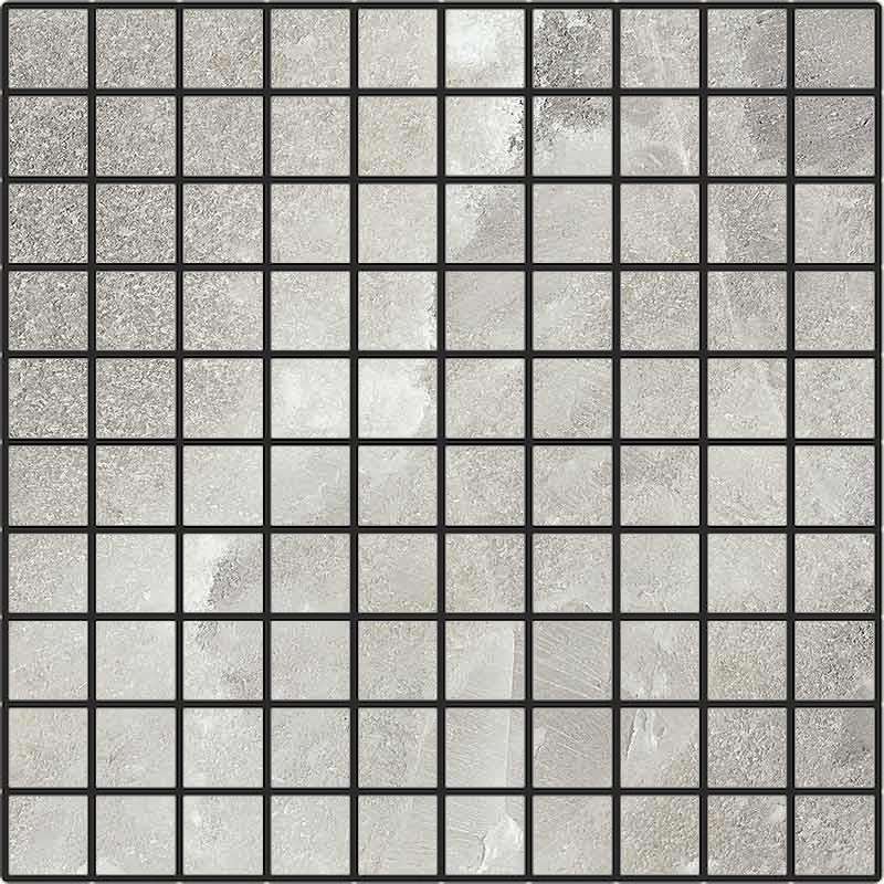 Мозаика Cerim Rock Salt Mosaico Danish Smoke Luc 766730, цвет серый, поверхность полированная, квадрат, 300x300